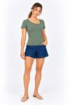 Blusa stella maris decote assimetrico verde
